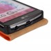 LG G3 mini - Genuine Leather Up Down Flip Protective Phone Cover Case - Orange